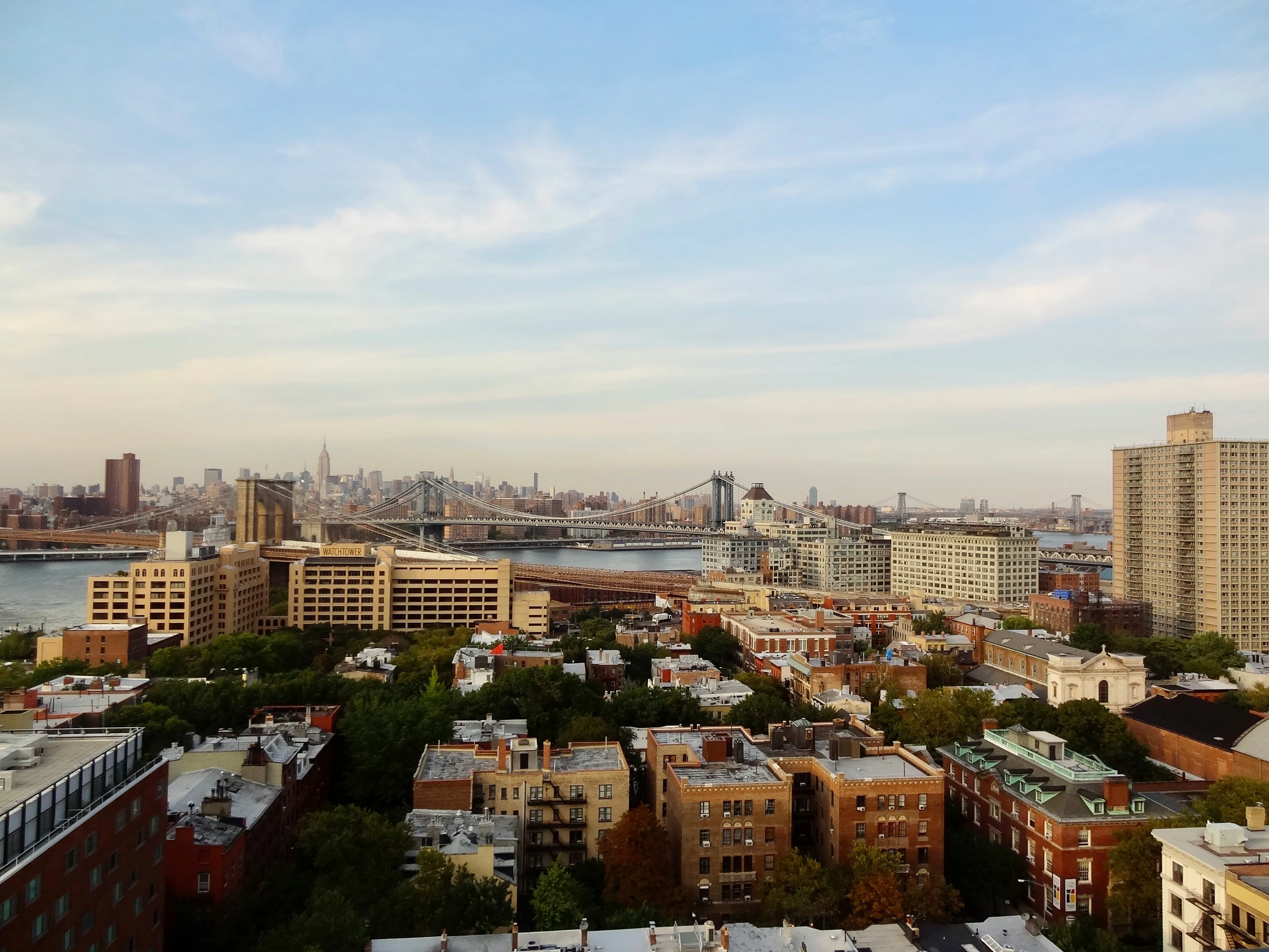 An aerial photo of 21 Clark Street in New York City