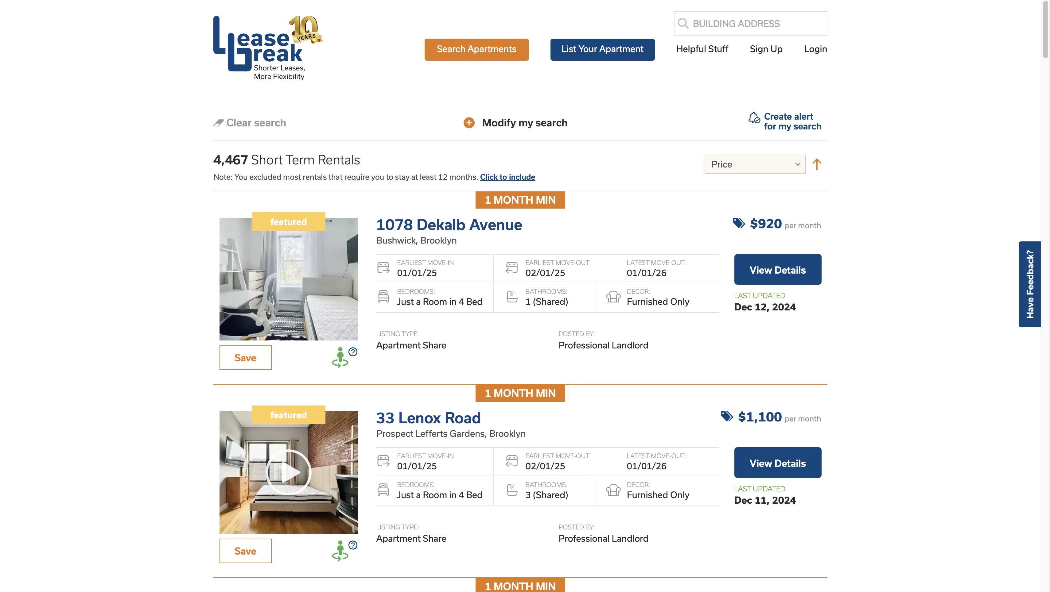 Home page of Leasebreak